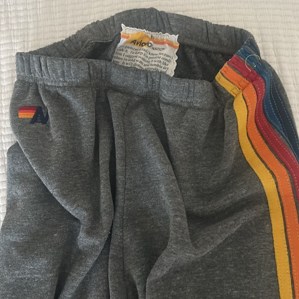 Aviator nation 5 stripe gray sweats